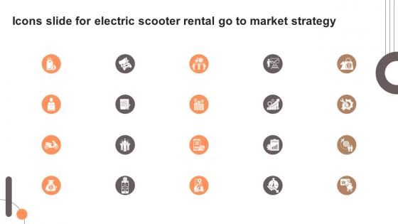 Icons Slide For Electric Scooter Rental Go To Market Strategy GTM SS V