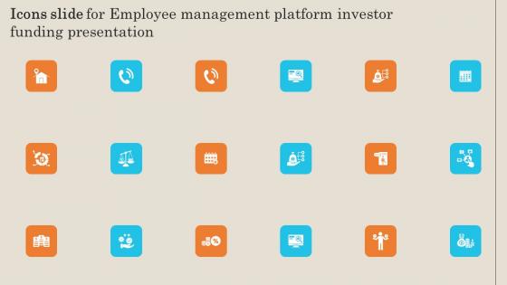 Icons Slide For Employee Management Platform Investor Funding Presentation Mockup Pdf