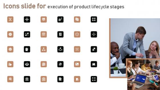 Icons Slide For Execution Of Product Lifecycle Stages Sample Pdf