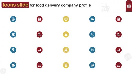 Icons Slide For Food Delivery Company Profile CP SS V