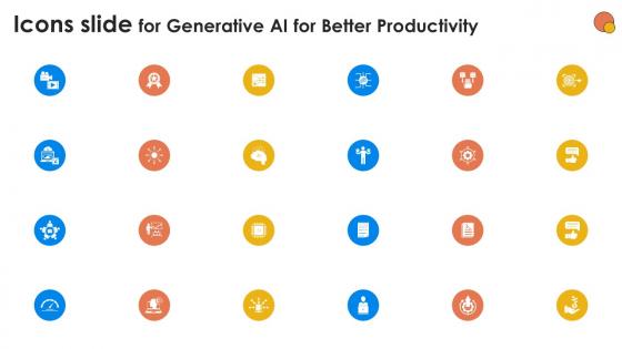 Icons Slide For Generative AI For Better Productivity AI SS V