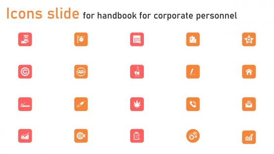 Icons Slide For Handbook For Corporate Personnel Professional Pdf