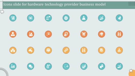 Icons Slide For Hardware Technology Provider Business Model BMC SS V