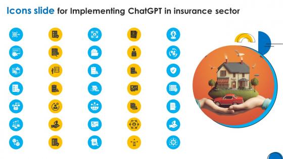 Icons Slide For Implementing ChatGpt In Insurance Sector ChatGpt SS V