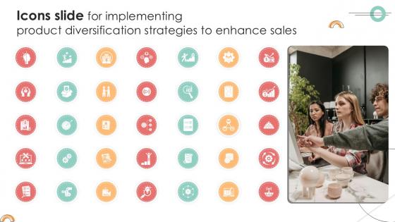 Icons Slide For Implementing Product Diversification Strategies PPT Presentation Strategy SS V
