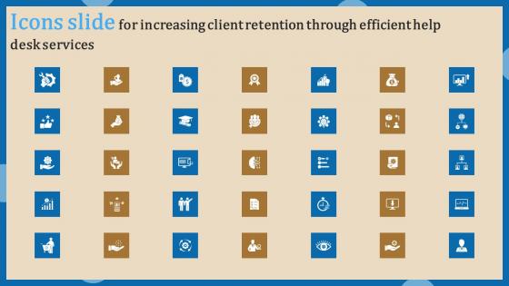 Icons Slide For Increasing Client Retention Through Efficient Help Services Elements Pdf