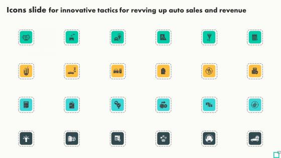 Icons Slide For Innovative Tactics For Revving Up And Revenue Strategy SS