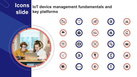 Icons Slide For IoT Device Management Fundamentals And Key Platforms IoT Ss V