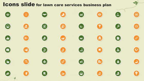 Icons Slide For Lawn Care Services Business Plan BP SS V