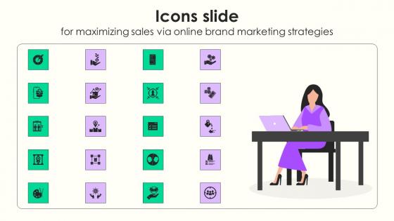 Icons Slide For Maximizing Sales Via Online Brand Marketing Strategies Sample Pdf
