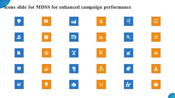 Icons Slide For MDSS For Enhanced Campaign Performance Download Pdf