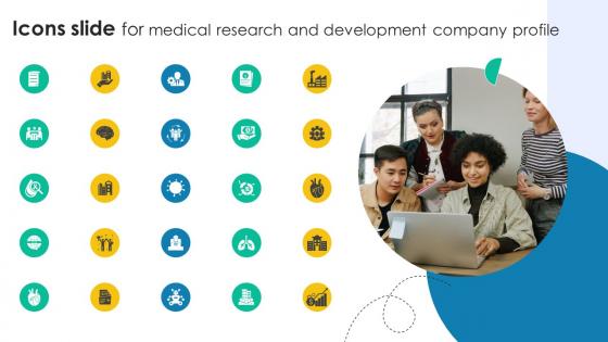 Icons Slide For Medical Research And Development Company Profile