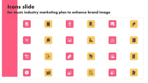 Icons Slide For Music Industry Marketing Plan To Enhance Brand Image Inspiration Pdf