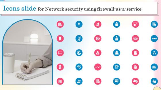 Icons Slide For Network Security Using Firewall As A Service Clipart Pdf