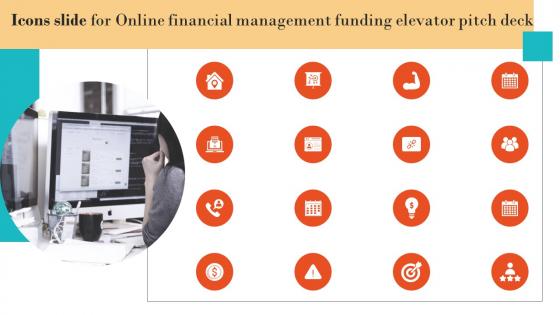 Icons Slide For Online Financial Management Funding Elevator Pitch Deck Rules Pdf