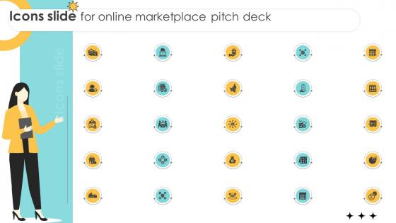 Icons Slide For Online Marketplace Pitch Deck