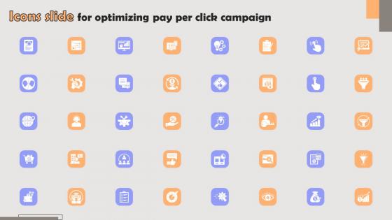 Icons Slide For Optimizing Pay Per Click Campaign Brochure Pdf