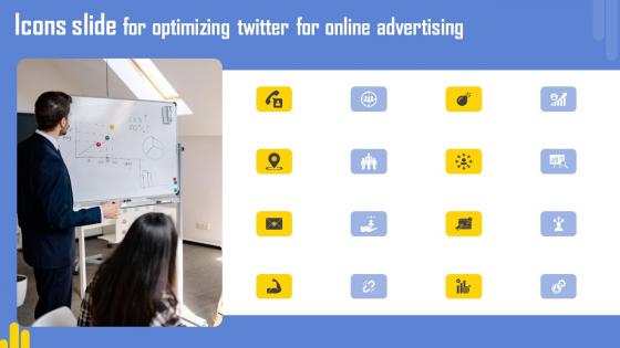 Icons Slide For Optimizing Twitter For Online Advertising Themes Pdf