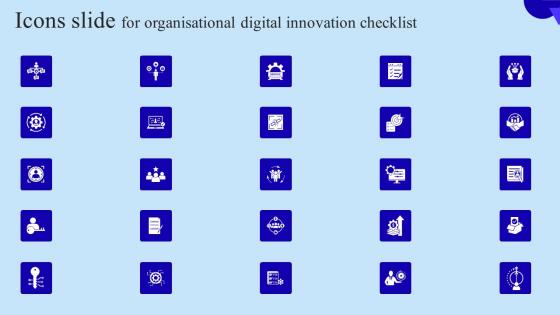 Icons Slide For Organisational Digital Organisational Digital Innovation Template PDF