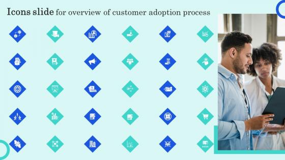 Icons Slide For Overview Of Customer Adoption Process Inspiration Pdf