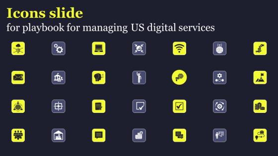 Icons Slide For Playbook For Managing Us Digital Services Graphics Pdf