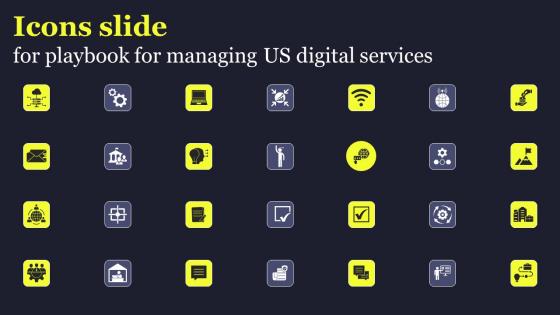 Icons Slide For Playbook For Managing Us Digital Services Graphics Pdf