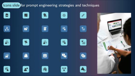 Icons Slide For Prompt Engineering Strategies And Techniques Introduction PDF