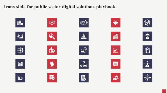 Icons Slide For Public Sector Digital Solutions Playbook Designs Pdf