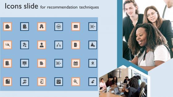 Icons Slide For Recommendation Techniques Introduction PDF