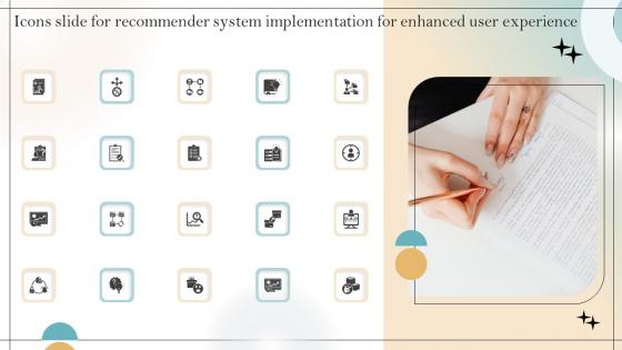 Icons Slide For Recommender System Implementation For Enhanced User Experience Information Pdf