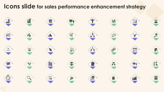 Icons Slide For Sales Performance Enhancement Strategy Structure Pdf