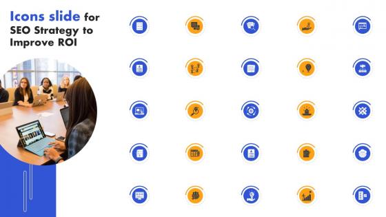 Icons Slide For SEO Strategy To Improve ROI Strategy SS V