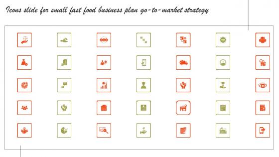 Icons Slide For Small Fast Food Business Plan Go To Market Strategy Summary Pdf