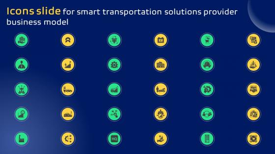 Icons Slide For Smart Transportation Solutions Provider Business Model BMC SS V