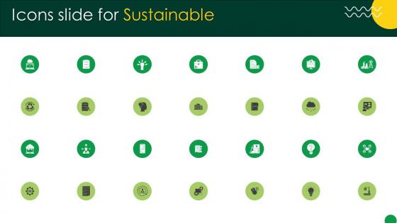 Icons Slide For Sustainable Ppt Powerpoint Information Grid