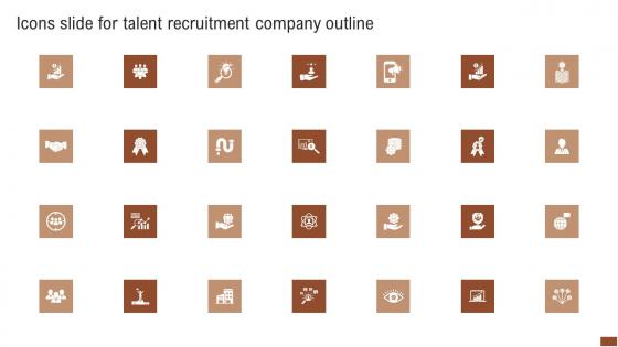 Icons Slide For Talent Recruitment Company Outline Sample Pdf