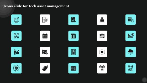 Icons Slide For Tech Asset Management Clipart Pdf