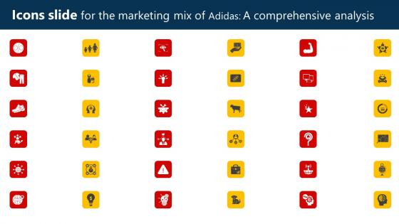 Icons Slide For The Marketing Mix Of Adidas A Comprehensive Analysis Strategy SS V