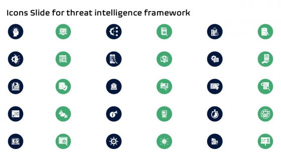 Icons Slide For Threat Intelligence Framework Threat Intelligence Ppt Sample