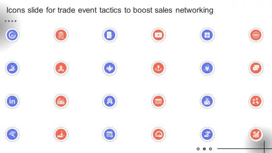 Icons Slide For Trade Event Tactics To Boost Sales Networking SA SS V