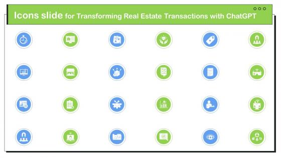 Icons Slide For Transforming Real Estate Transactions With ChatGPT SS V