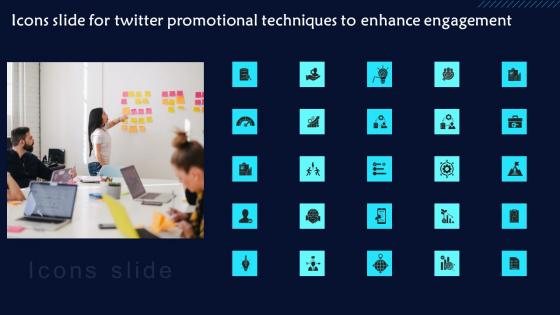 Icons Slide For Twitter Promotional Techniques To Enhance Engagement Brochure Pdf