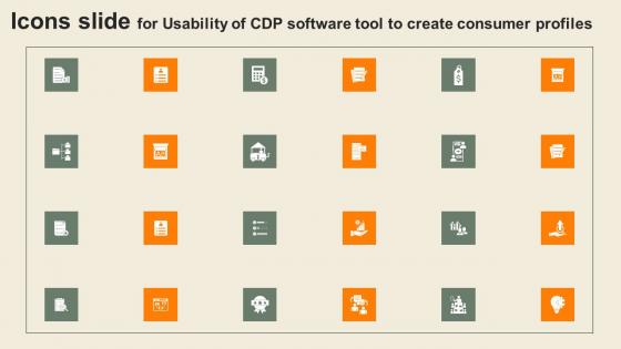 Icons Slide For Usability Of CDP Software Tool To Create Consumer Profiles Brochure Pdf