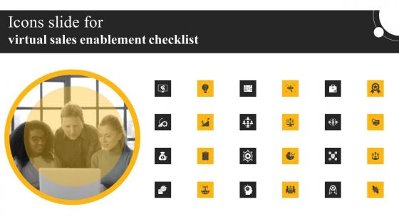 Icons Slide For Virtual Sales Enablement Checklist Inspiration PDF