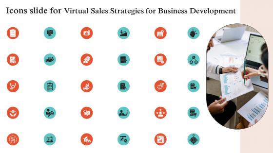Icons Slide For Virtual Sales Strategies For Business Development Strategy SS V