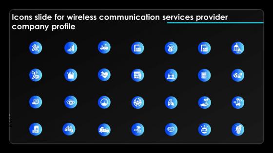 Icons Slide For Wireless Communication Services Provider Company Profile CP SS V