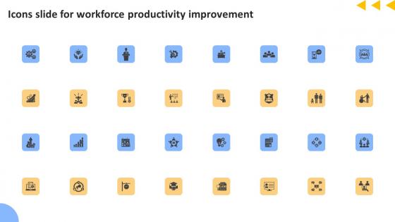 Icons Slide For Workforce Productivity Improvement Brochure Pdf