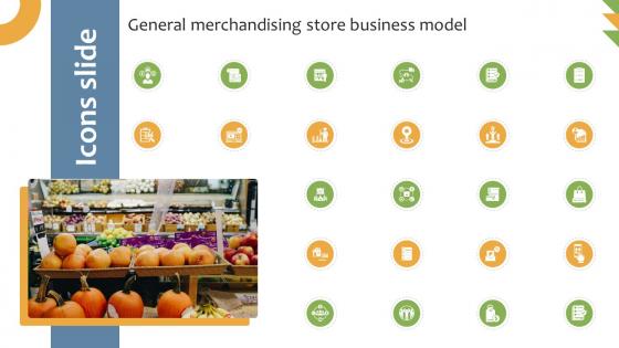 Icons Slide General Merchandising Store Business Model BMC SS V