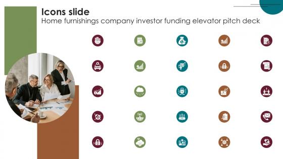 Icons Slide Home Furnishings Company Investor Funding Ppt Slide