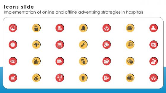 Icons Slide Implementation Of Online And Offline Ppt Slides